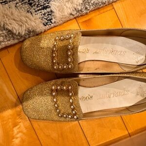 Gold Embellished Women's Shoes